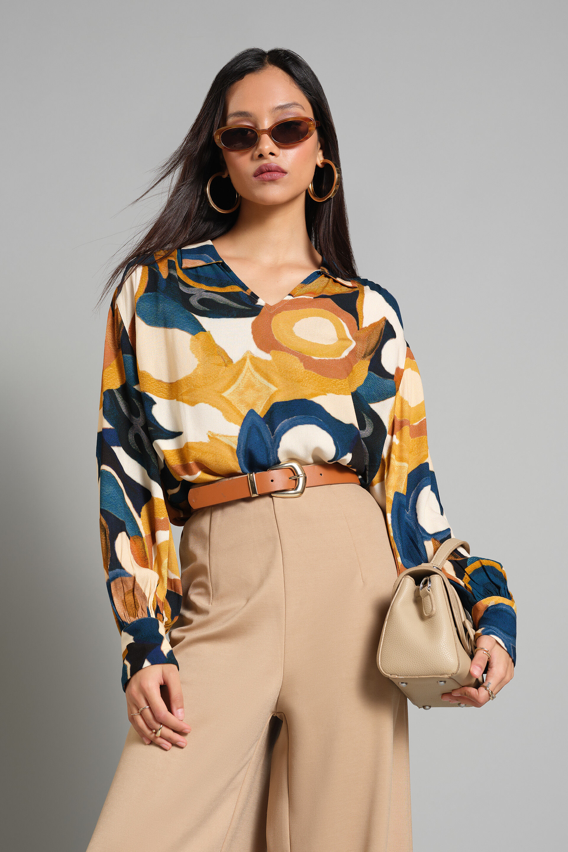 Abstract Mood Top, Beige, image 1
